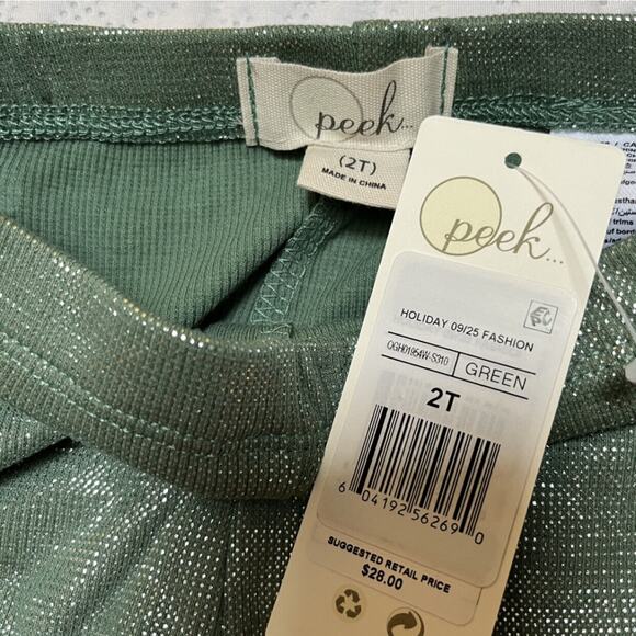NWT Peek Lara Foil Leggings Size 2T - Picture 5 of 5